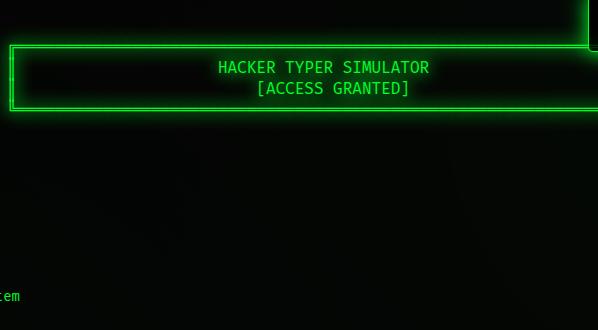 Play the game Hacker Typer